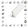 LED Aluprofil Aluminium Profile 1/2m Alu Schiene LED Leiste für LED-Streifen TOP