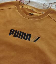 Puma T-Shirt gelb Radical Cotton T-Shirt mit Logo Print und kurzen Ärmeln