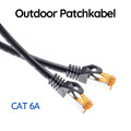 CAT6A Patchkabel Netzwerkkabel Outdoor LAN Kabel S/FTP Außenbereich RJ45 Schwarz