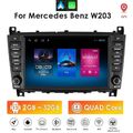 Android 12 Carplay Autoradio 8" Für Mercedes Benz C-Klasse W203 C320 GPS BT DAB+