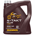 MANNOL 4-Takt Plus API SL SAE 10W-40 teilsynthetisch 4 Liter Motorrad ÖL Roller