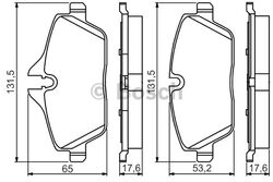 Bremsbelagsatz Scheibenbremse BOSCH 0 986 495 251 für MINI BMW 1er E87 E81 E88