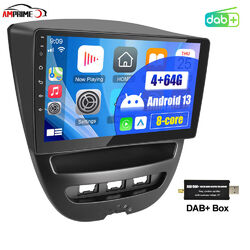 4+64GB Android 13 Autoradio CarPlay Für Peugeot 107 Toyota Aygo Citroen C1 DAB+