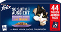 Katzenfutter FELIX Nass Gelee Sorten-Mix Katzennassfutter Katzenfutter 44 X 85G 