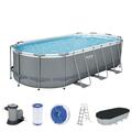 Bestway Power Steel Schwimmbecken Frame Pool Komplett-Set Gartenpool Filterpumpe