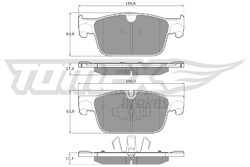 TOMEX Brakes Bremsbelagsatz Scheibenbremse TX 18-86 für VOLVO XC60 2 246 V90 235