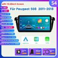 10.33" Android 12 Autoradio GPS CarPlay 4G WIFI  Für Peugeot 508 2011-2018 DAB+