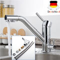 3 in 1 Küche Wasserfilter Armatur Drei-Wege Wasserhahn Osmose Anlage Tap Drehbar