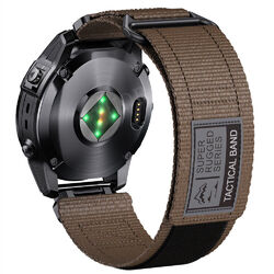 Für Garmin Fenix 7X/6X Pro/5X/5X Plus/3/3 HR MK3i Quick Fit Nylon Rugged Armband