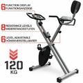 Physionics® Heimtrainer Fahrrad Fitnessbike 120 kg X-Bike Hometrainer F-Bike