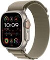 Apple Watch Ultra 2 49mm Titangehäuse mit Alpine Loop - Oliv, Mittel (GPS +...