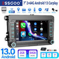 DAB+ 64G Android 13 Autoradio Carplay GPS Navi Für VW GOLF 5 6 Touran Tiguan EOS