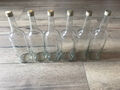 6 leere Glasflaschen mit Schraubverschluss, 1 Liter, 1000ml