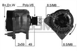 Lichtmaschine Generator Lima ERA 210120A für 7DA 7DH T4 70A VW 70H TRANSPORTER 3