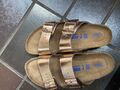 Birkenstock Modell Arizona BS Gr 40 Sandalen, Metallic Copper, Schmale Weite