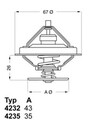 BorgWarner (Wahler) Thermostat Kühlmittel 4235.80D für E34 BMW E36 E28 5er 6er