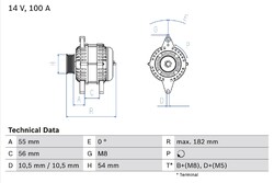 BOSCH Lichtmaschine Generator Lima 0 986 042 740 +67.25€ Pfand für OPEL ASTRA CC