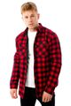 Neu gepolstertes Herren Sherpa Vlies gefüttertes Shirt Jacke Canvas Köper Denim Arbeitsdick 