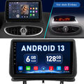 9” Autoradio Android 13 Touchscreen Carplay 6+128GB Für Renault Clio 3 2005-2014