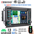 Android 13 Autoradio Carplay GPS Navi RDS Für Audi A4 S4 RS4 B6 B7 B9 SEAT EXEO