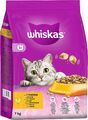 Whiskas Adult 1+ Katzentrockenfutter mit Huhn, 7kg (1 Beutel) – Hochwertiges Tro