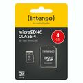 4GB Intenso Speicherkarte Highspeed Mirco SD Micro SDHC Class 4 + SD Adapter