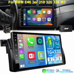 1+32G Android 13 GPS DAB+ Für BMW 3er E46 M3 Rover 75 MGZT Carplay Autoradio KAM