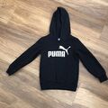 Puma großes Logo Kinder über Kopf Hoodie schwarz Känguru Tasche Alter 4-5 Jahre Qualität