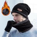 Wintermütze Strickmütze Warme Beanie Winter Mütze und Schal Damen und Herren