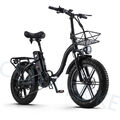 E-Mountainbike 20 Zoll Elektrofahrrad 800W Klapprad E-bike Pedelec City Ebike