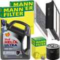 MANN INSPEKTIONSPAKET+SHELL 5W-30 ÖL passend für KIA CEED HYUNDAI 1.4-1.6 T-GDI