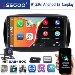 DAB+ Autoradio Android 13 32G Für Benz Smart Forfour Fortwo 453 GPS Nav WIFI KAM