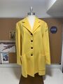 LIBARI 90er Jahre Wolle Kaschmir Mantel Jacke Vintage Coat Gelb Yellow 38 M