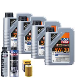 Motoröl 5W30 LIQUI MOLY Special Tec Ll 4L+HENGST Ölfilter +Spülung +Cera Tec