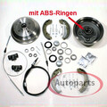 Bremstrommel Set Ø 200 mm + Backen + ABS Ringe + Seile hinten für Opel Corsa B