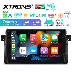 Android 14 Auto Autoradio GPS Navi DAB+ CarAutoPlay USB Bluetooth5.0 Für BMW E46