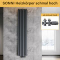 Design Heizkörper Röhren Flach Paneel heizkörper schmal hoch Wandheizung 180x357