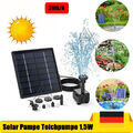 Solar Pumpe Teichpumpe Springbrunnen Gartenbrunnen Brunnen Fontäne 1,5W 200L/H