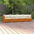 4-Sitzer-Gartensofa mit Kissen Massivholz Akazie