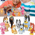 Bluey Family Bingo Dog Dad Mom Action Figures Familie und Freunde Set 8er- pack