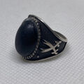 SCHWERTER Arabisch Gebraucht Herren Ring Silber 925 Handschmuck Schwarz...