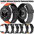 Für Samsung Galaxy Watch Ultra 47mm Silikon Leder Armband Uhrenarmband Ersatz DE