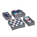 Relaxdays Unterwäsche Organizer, 4 tlg. Schubladen Ordnungssystem Kleiderschr...