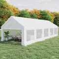 GUNJI Partyzelt 3x6m-4x10m Festzelt Pavillon Gartenzelt mit Fenstern Bierzelt