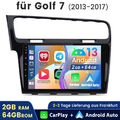 2+64GB 10.1" Android 13 Apple Carplay Autoradio GPS Navi DSP für VW Golf VII MK7