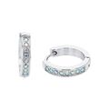 Amor Creolen Edelstahl Damen Ohrschmuck, mit Zirkonia synth., 1,6 cm, Silber,