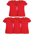 5er Fruit of the Loom T-Shirt Damen Shirts Valueweight Sets Tshirt S - XXL