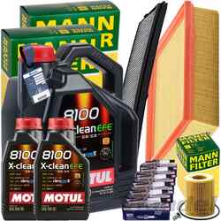 MANN INSPEKTIONSKIT+2x1L+1x5L MOTUL 5W-30 ÖL passend für BMW 3er E46 320-330i