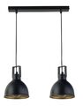 Industrial Hängelampe Schwarz Gold bis 0,7 m L:38 cm Esstisch Pendel Leuchte