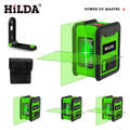 Niveau laser Hilda 2 mini lignes, auto-nivelant, faisceaux verts, croix horizont